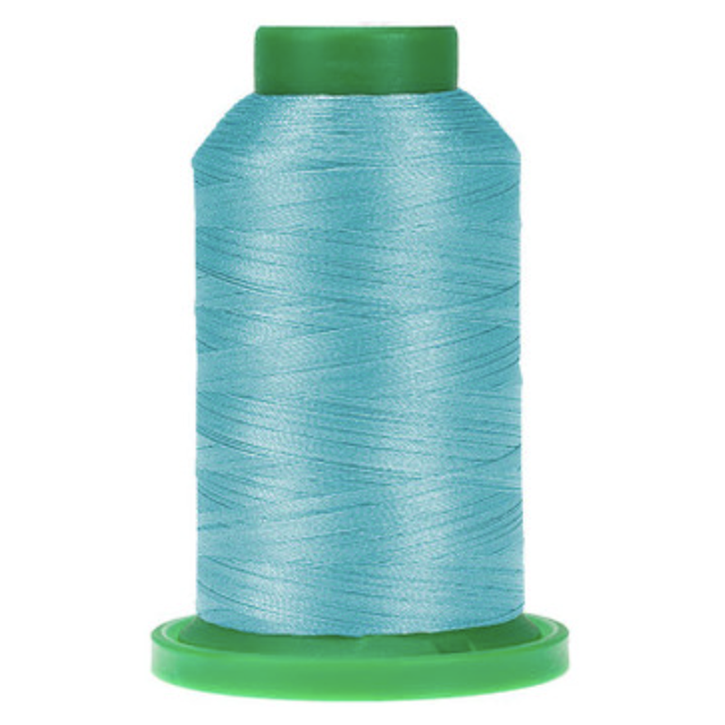 Aqua ISACORD embroidery thread spool