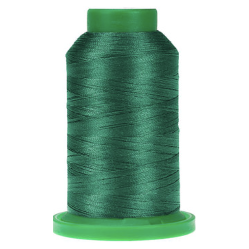 Green ISACORD embroidery thread spool