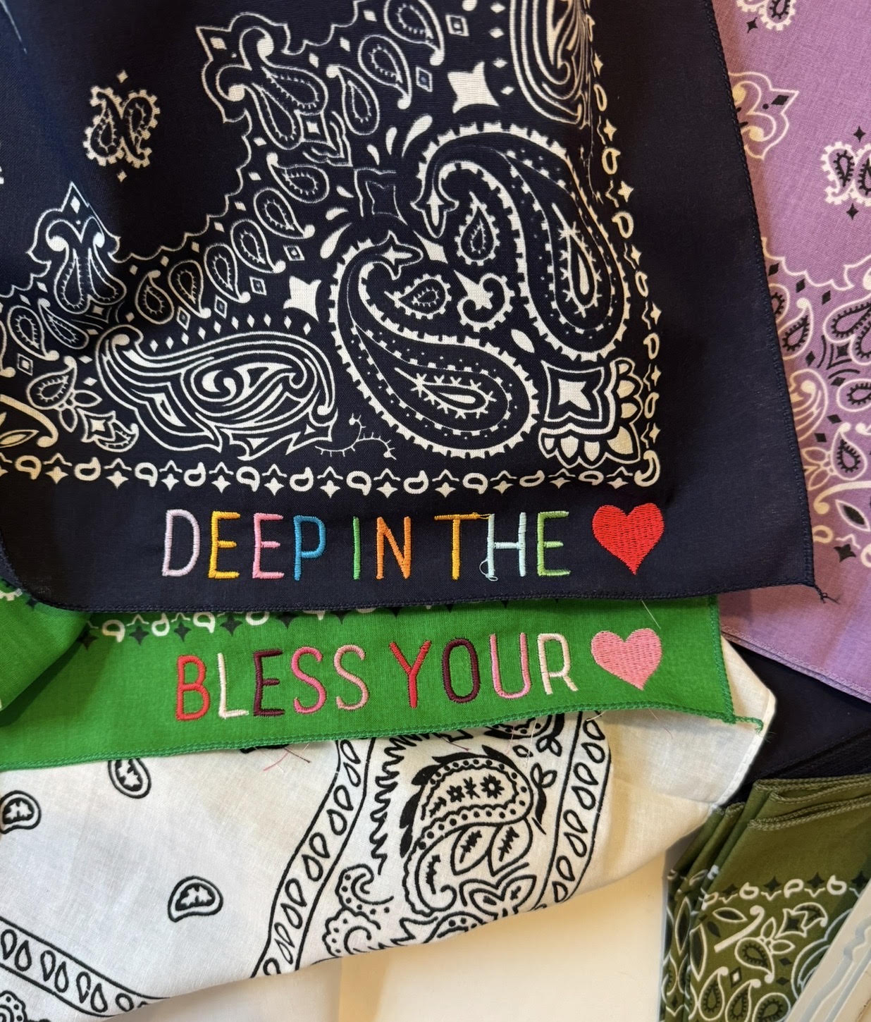 Custom embroidered bandanas